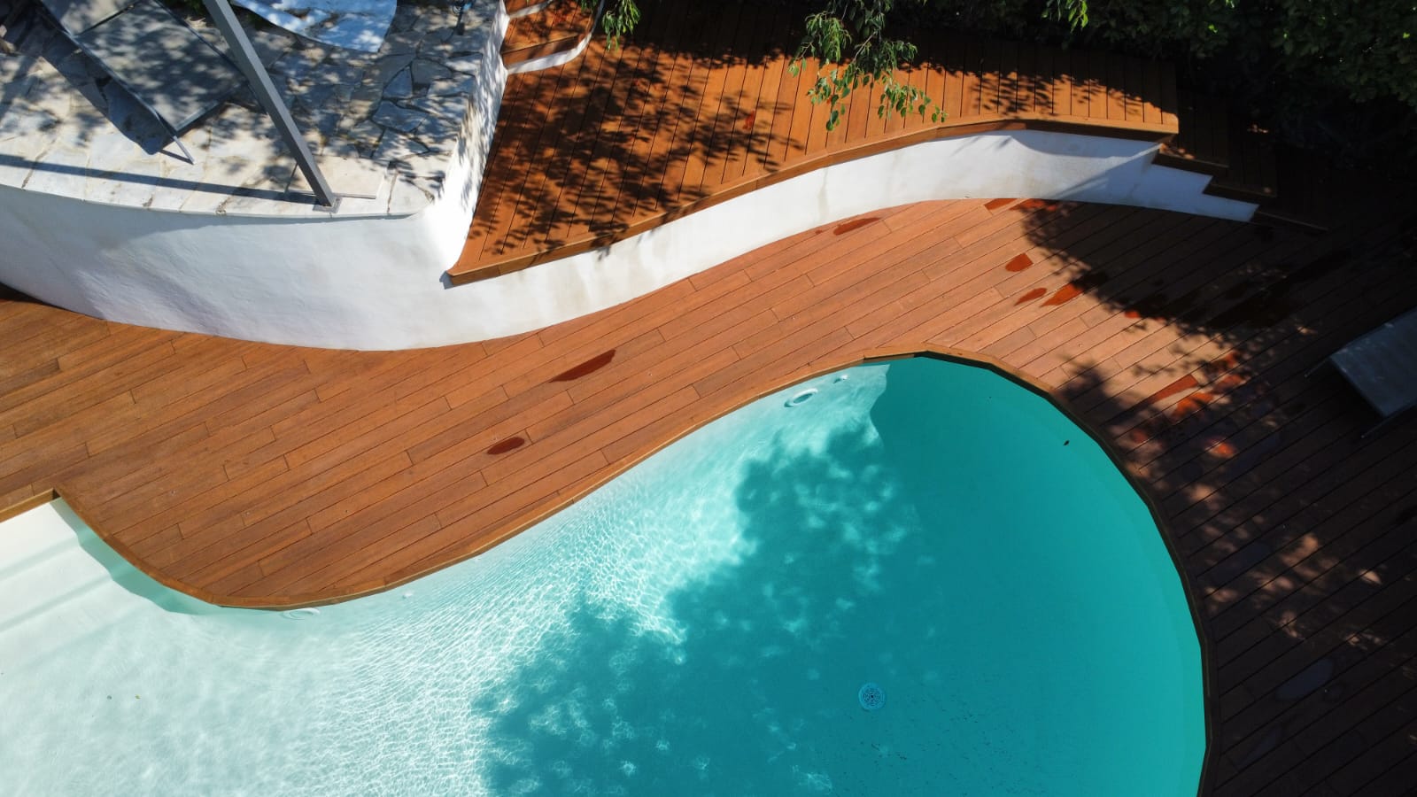 Terrasse en bambou fini